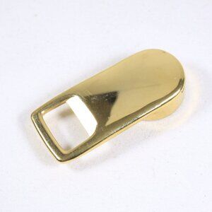 Gold tone bottle opener and cap combo